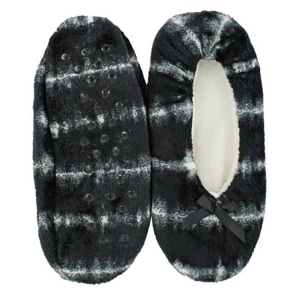 🥶 NWT FUZZY BABBA Ladies 7.5-8.5 warm house shoes w nonskid bottom Sherpa inside